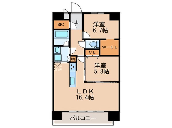 ラトゥール代官町EASTの物件間取画像